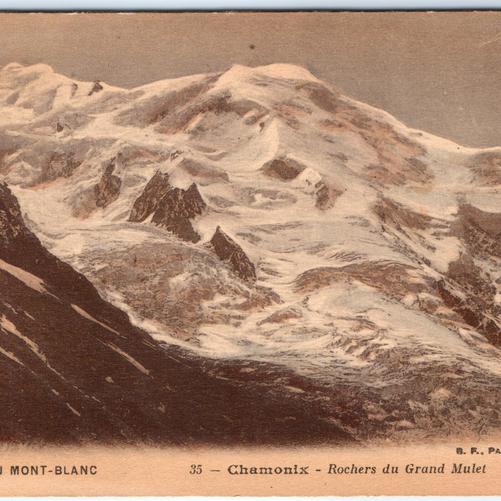 c1910s Chamonix, France Mont Blanc massif Grands Mulets Refuge BF Paris Lux A162