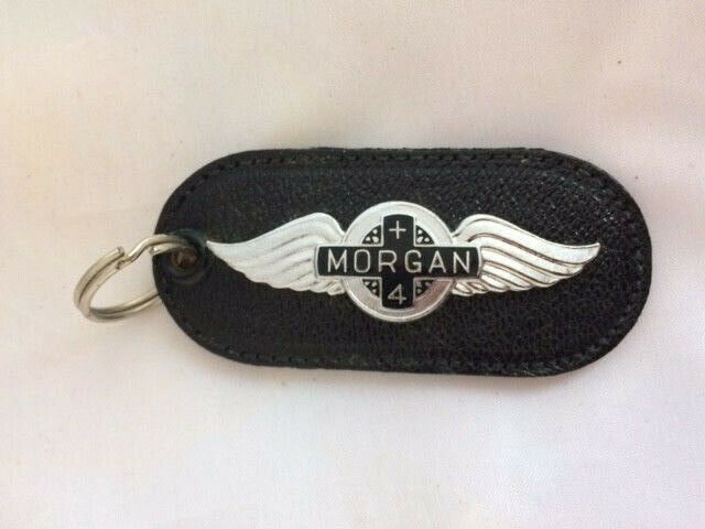 VintageTorpedo Leather Key Ring Key Fob, Morgan +4 New Old Stock