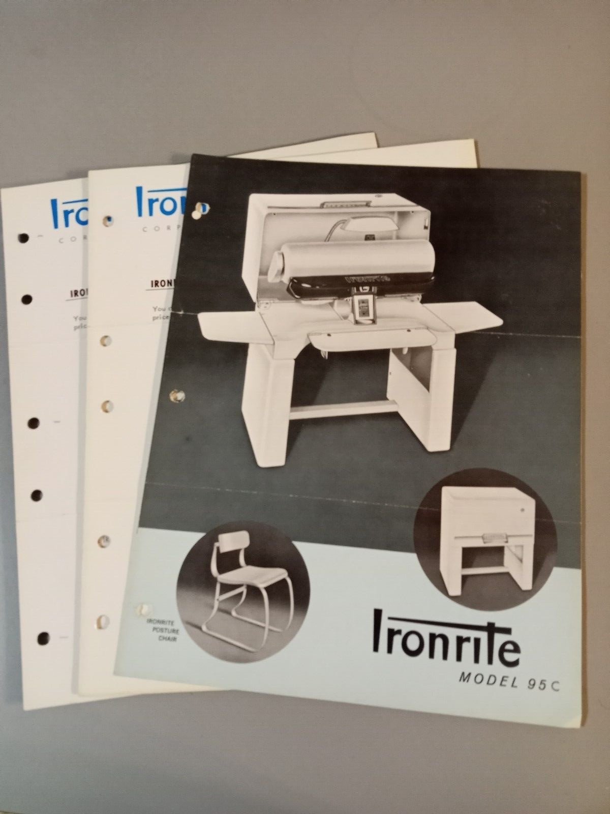 Vintage 1967 IRONRITE Model 95 Custom Ironer Wholesale Price List