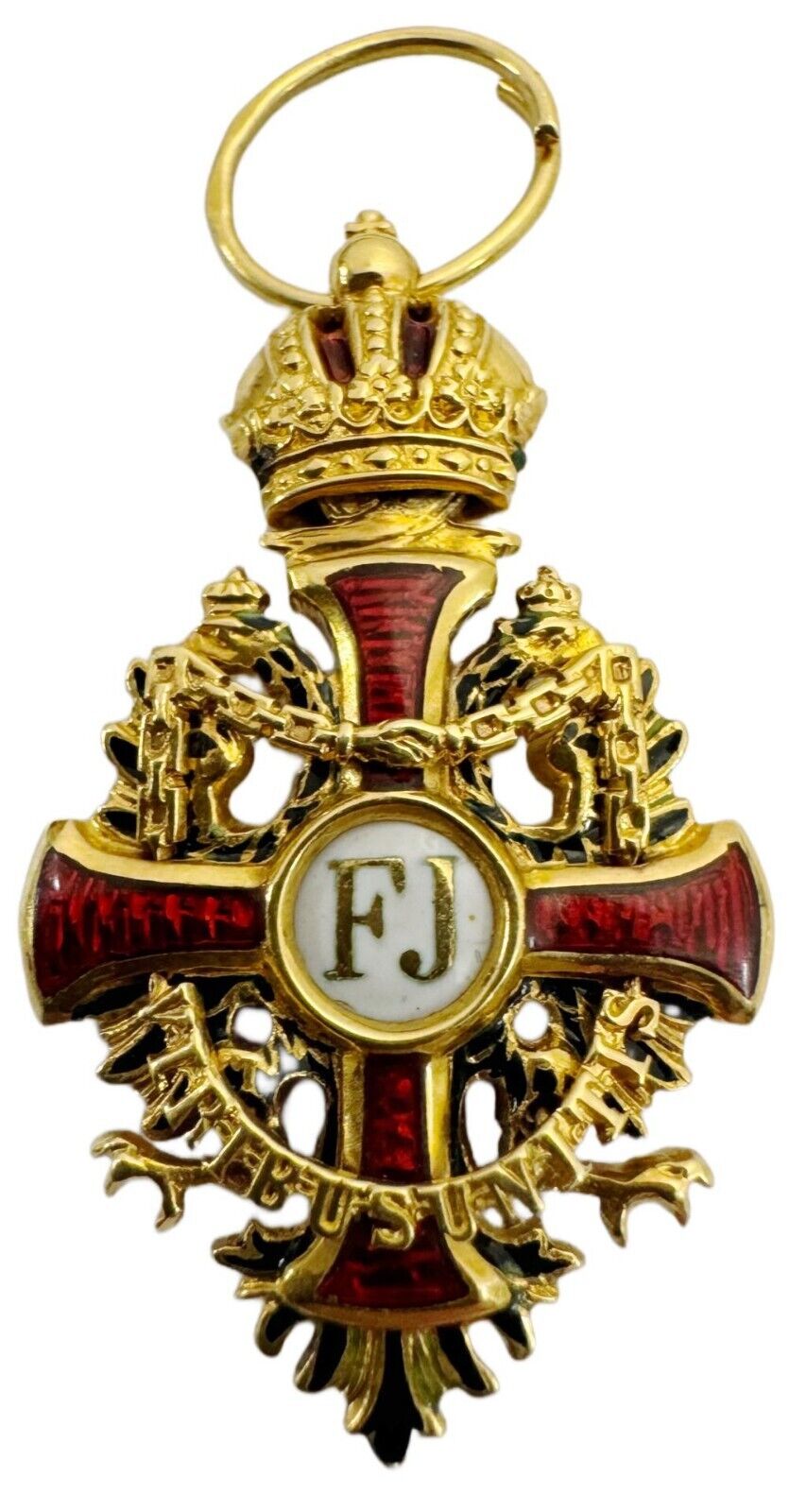 The Imperial Order Of Franz Joseph 1849 18k+ Gold And Enamel Medal Austria Order