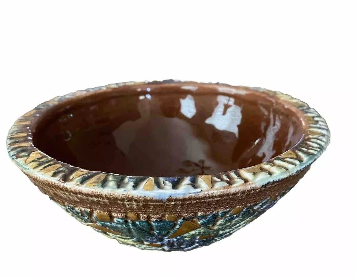 RARE Sascha  Brastoff Ceramic Bowl Multi Colored 6.5 inch Mid Century Modern M3