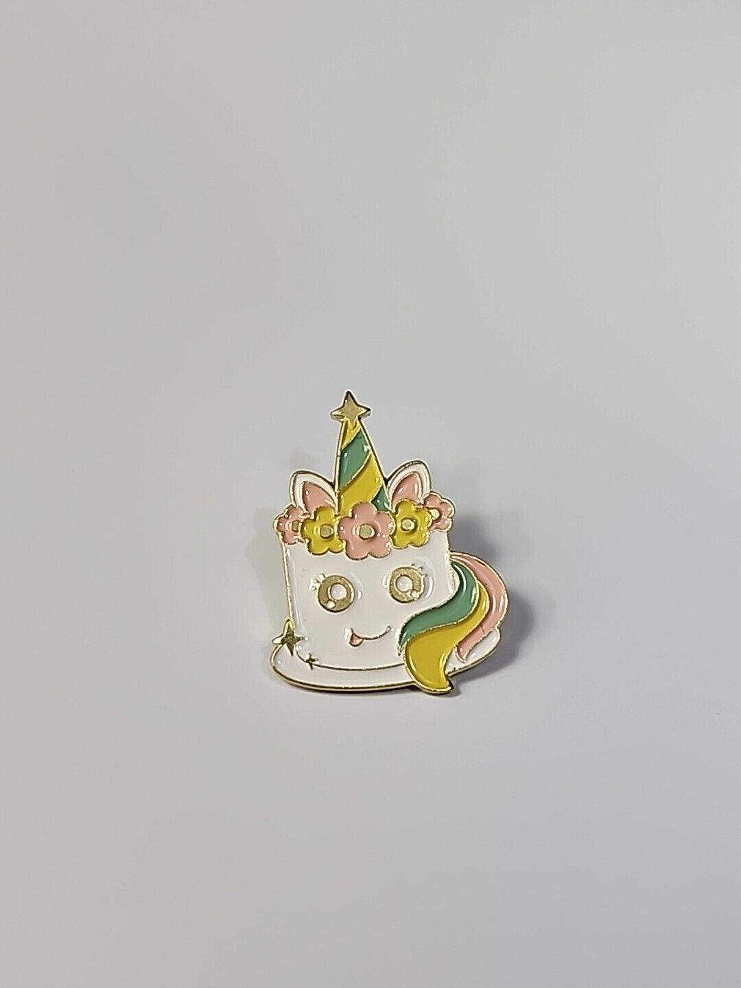 Unicorn Birthday Cake Lapel Pin