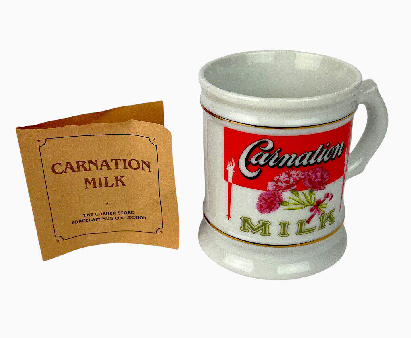 Vintage Collectible The Corner Store Carnation Milk Franklin Porcelain Mug 1984