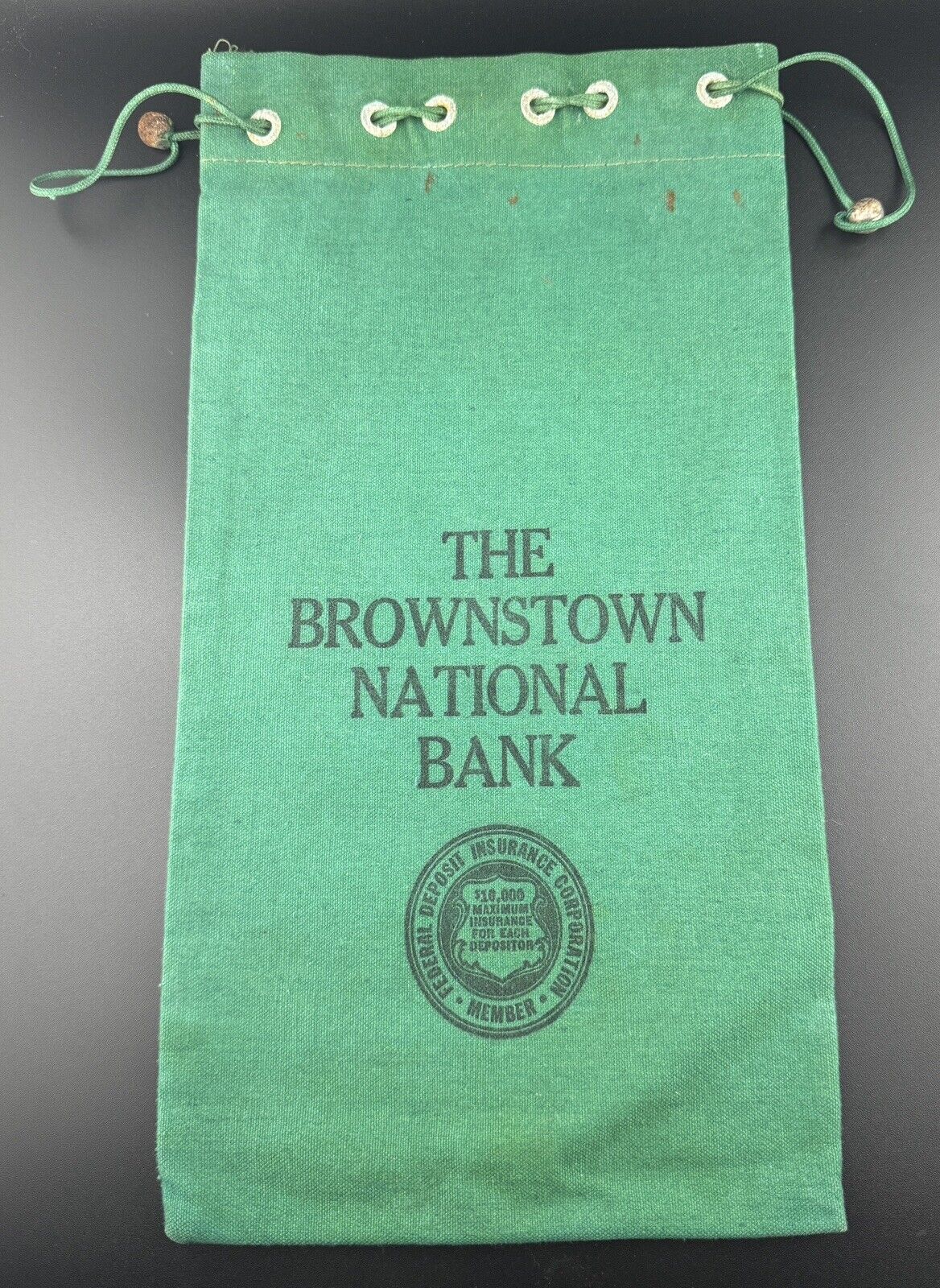 Vintage Bank Bag The Brownstown National Bank Pennsylvania