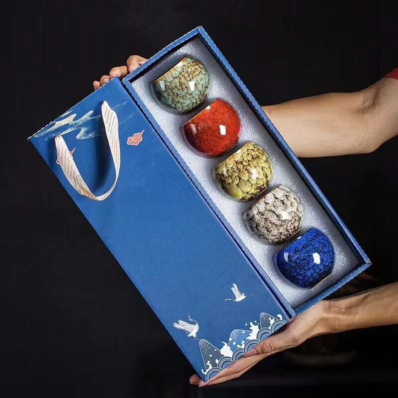 Chinese Kiln Transformation Jianzhan Tea Cup Ceramic Gift Box Gift