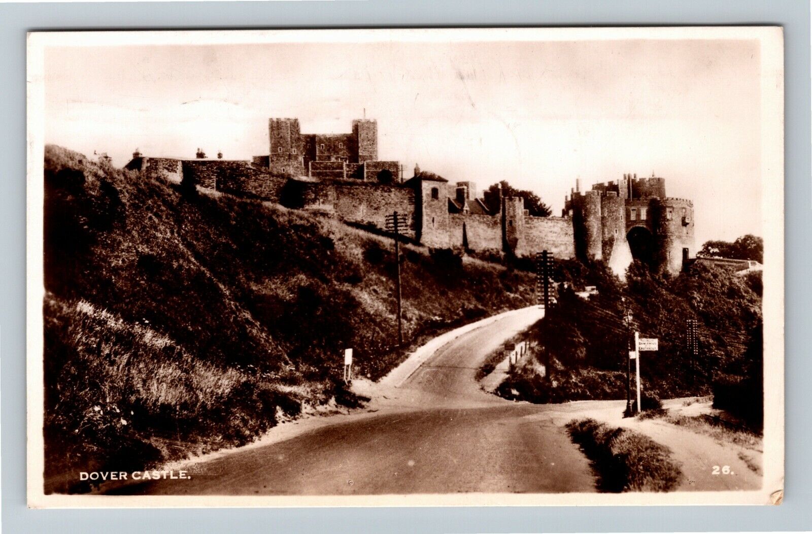 RPPC United Kingdom, Dover Castle, c1950 Vintage Postcard