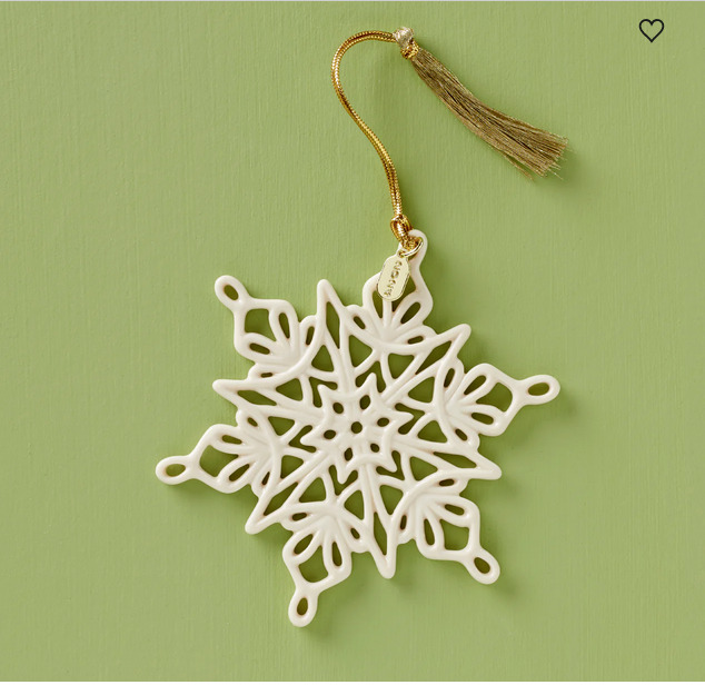 LENOX 2024 Annual SNOW FANTASIES Snowflake Christmas Ornament NEW 895772