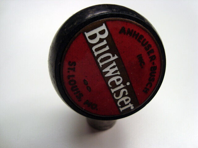 Circa 1940s Budweiser Enameled Ball Knob, St. Louis, Missouri