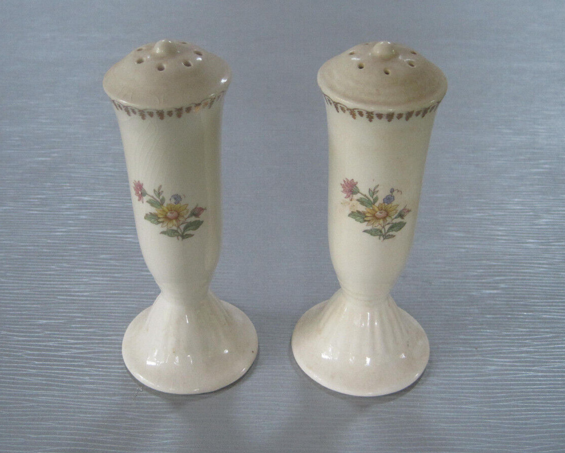 Vintage porcelain salt and pepper shakers floral