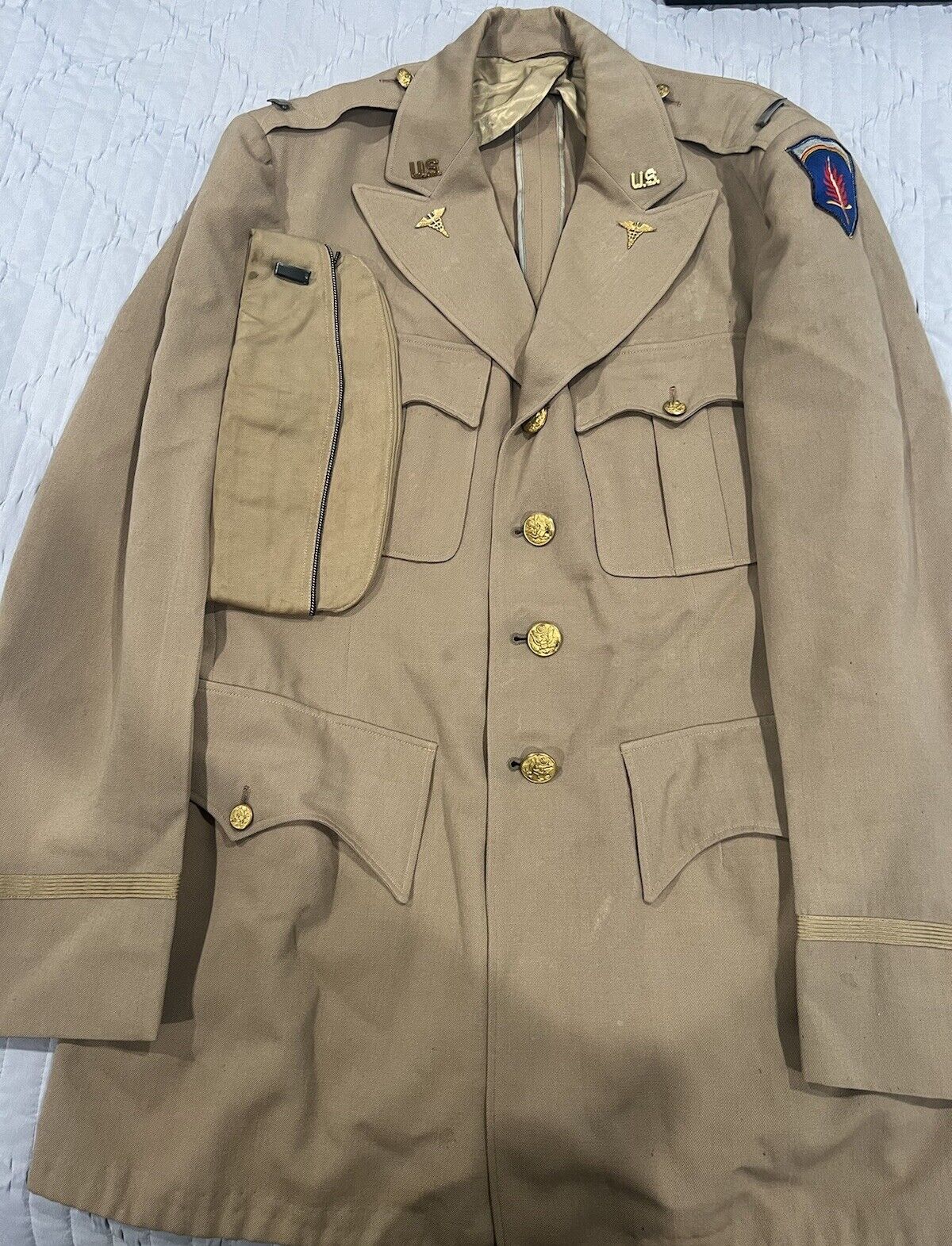 Post WW2 US Named Medical Officer Uniform SHAEF German Made Patch