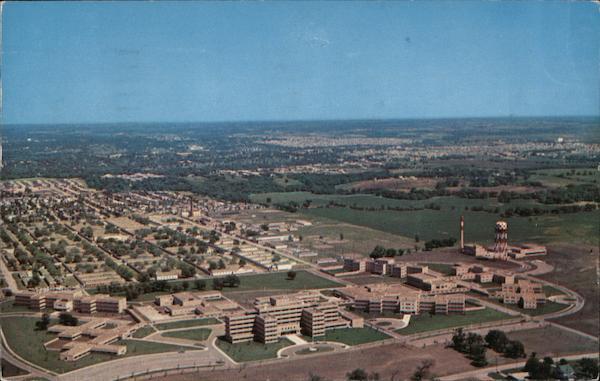 1965 Topeka,KS Airview,Veterans Hospital Shawnee County Kansas Chrome Postcard