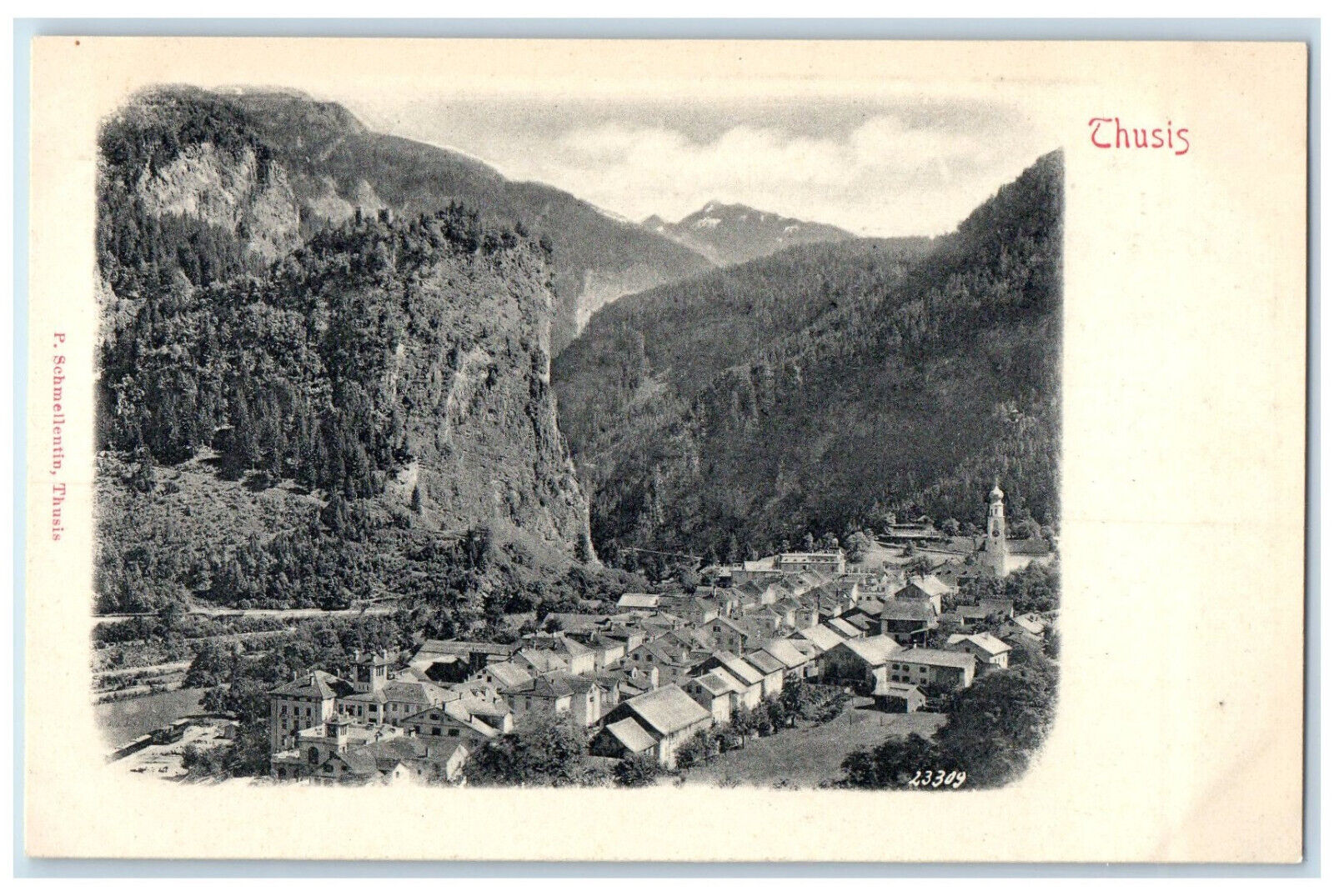 c1905 View of Thusis Viamala Region Switzerland Antique Unposted Postcard