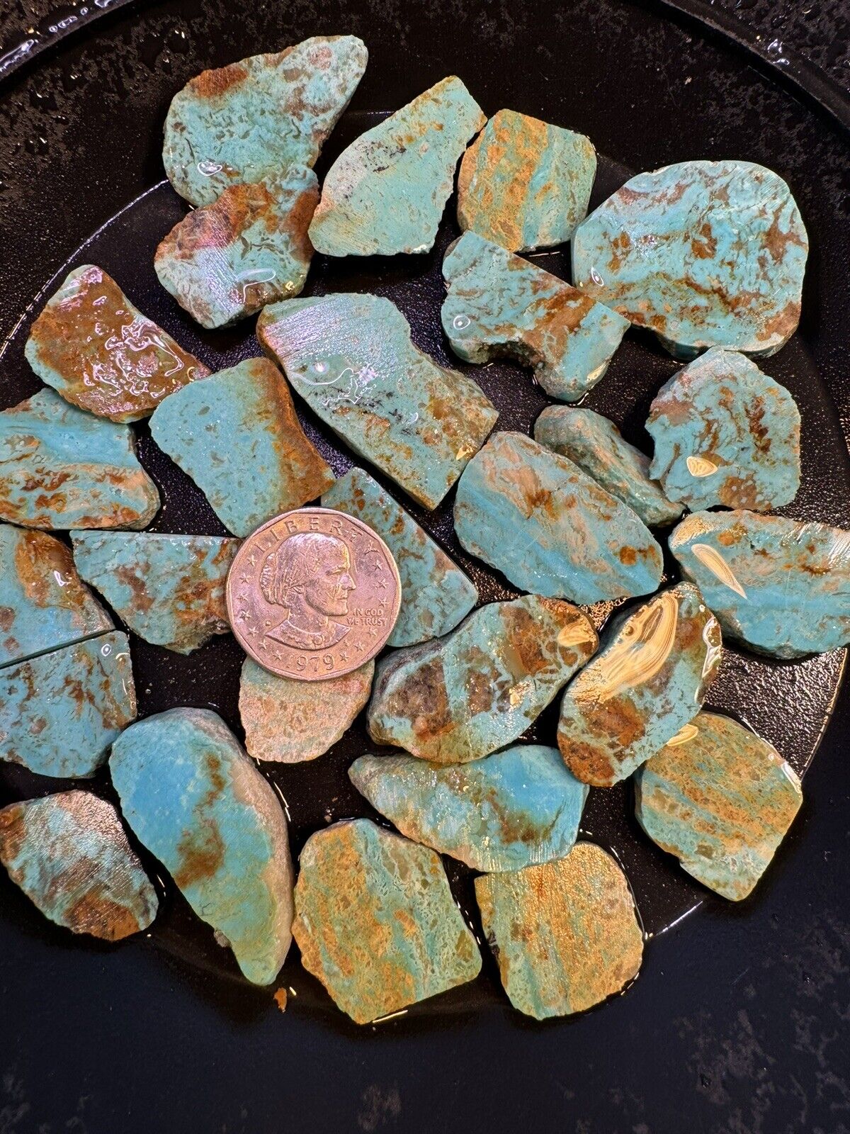 Classic Turquoise Mt Turquoise.  155g Of slabs Get What You See