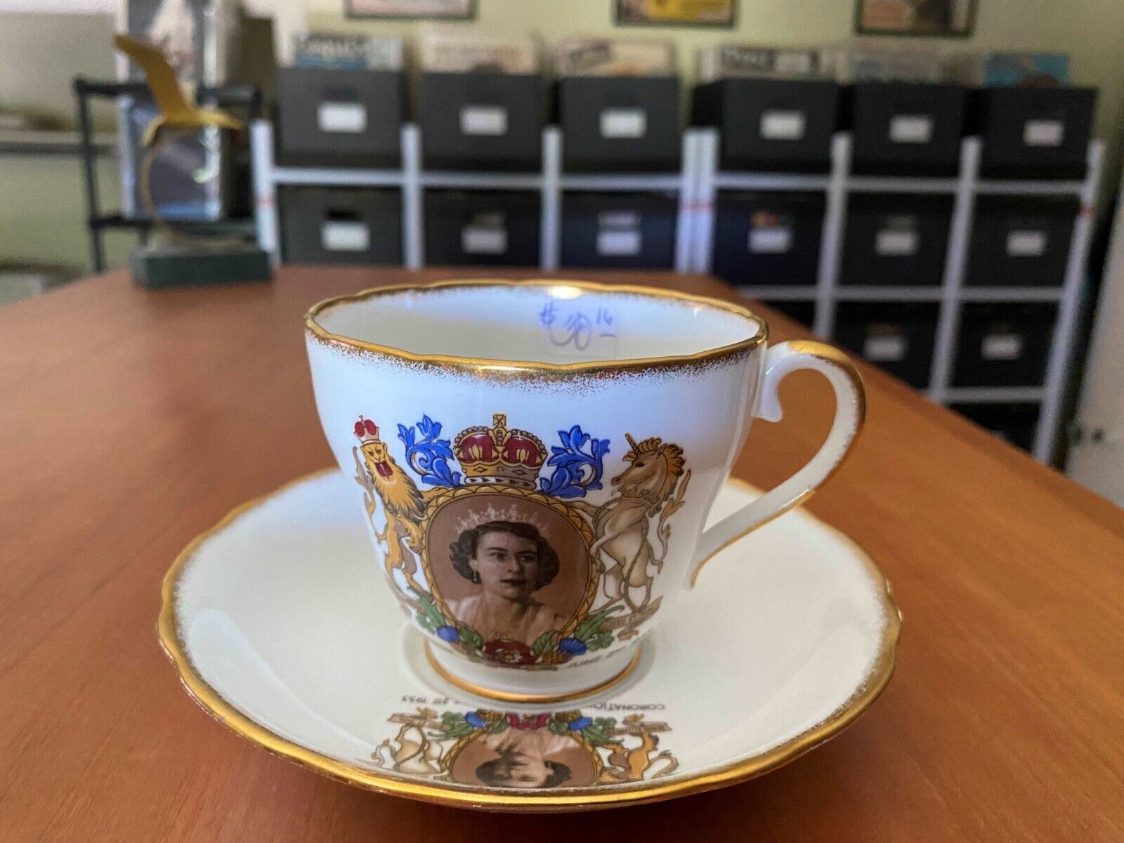 Queen Elizabeth II 1953 Coronation Tea Cup & Saucer  Adderley Fine Bone China