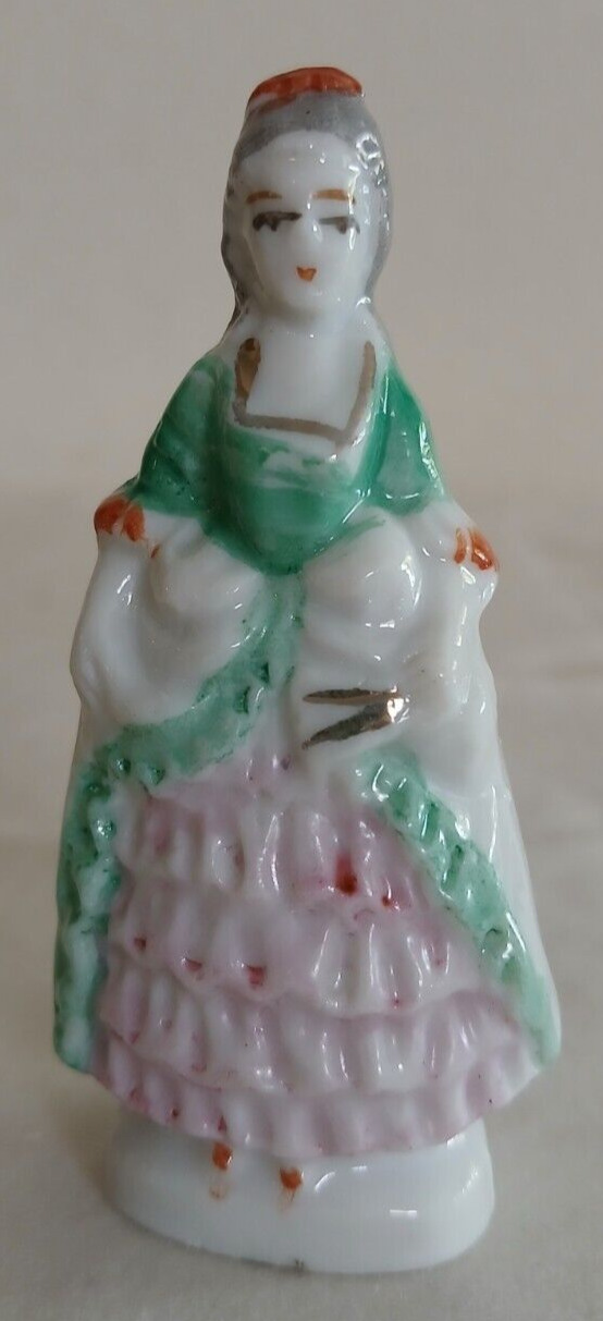 Porcelain Colonial Lady Figurine Made In Japan 2.77\