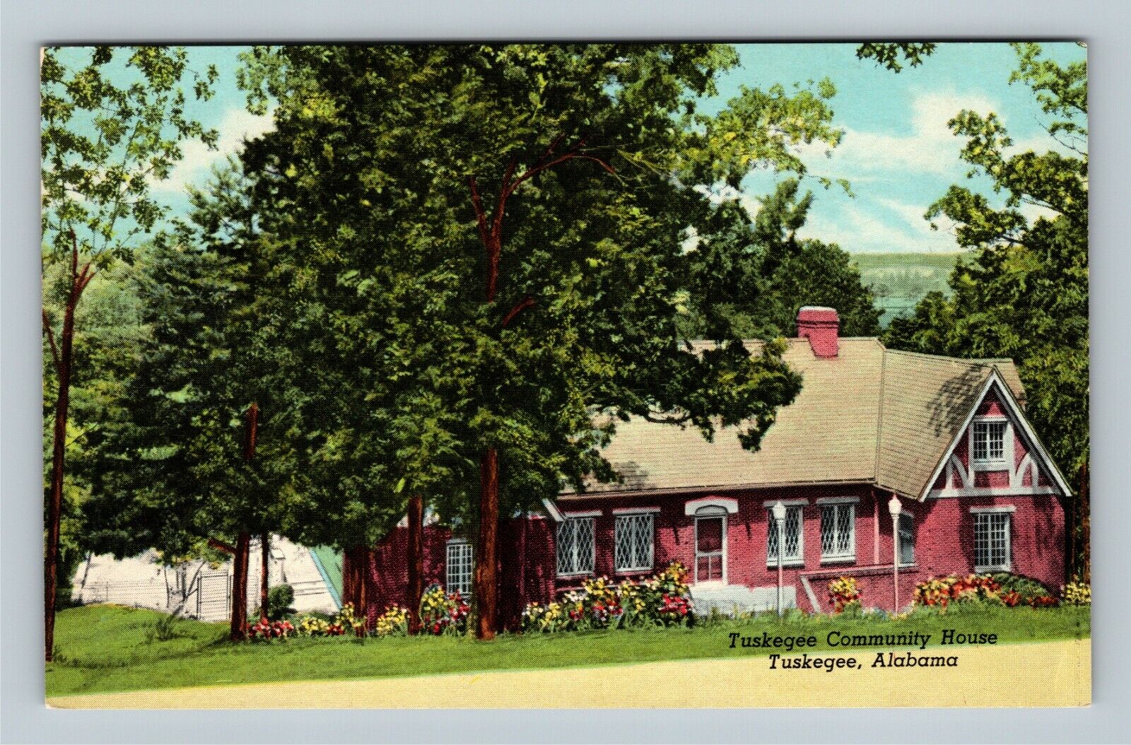 Community House, English Architecture, Tuskegee Alabama Vintage Postcard