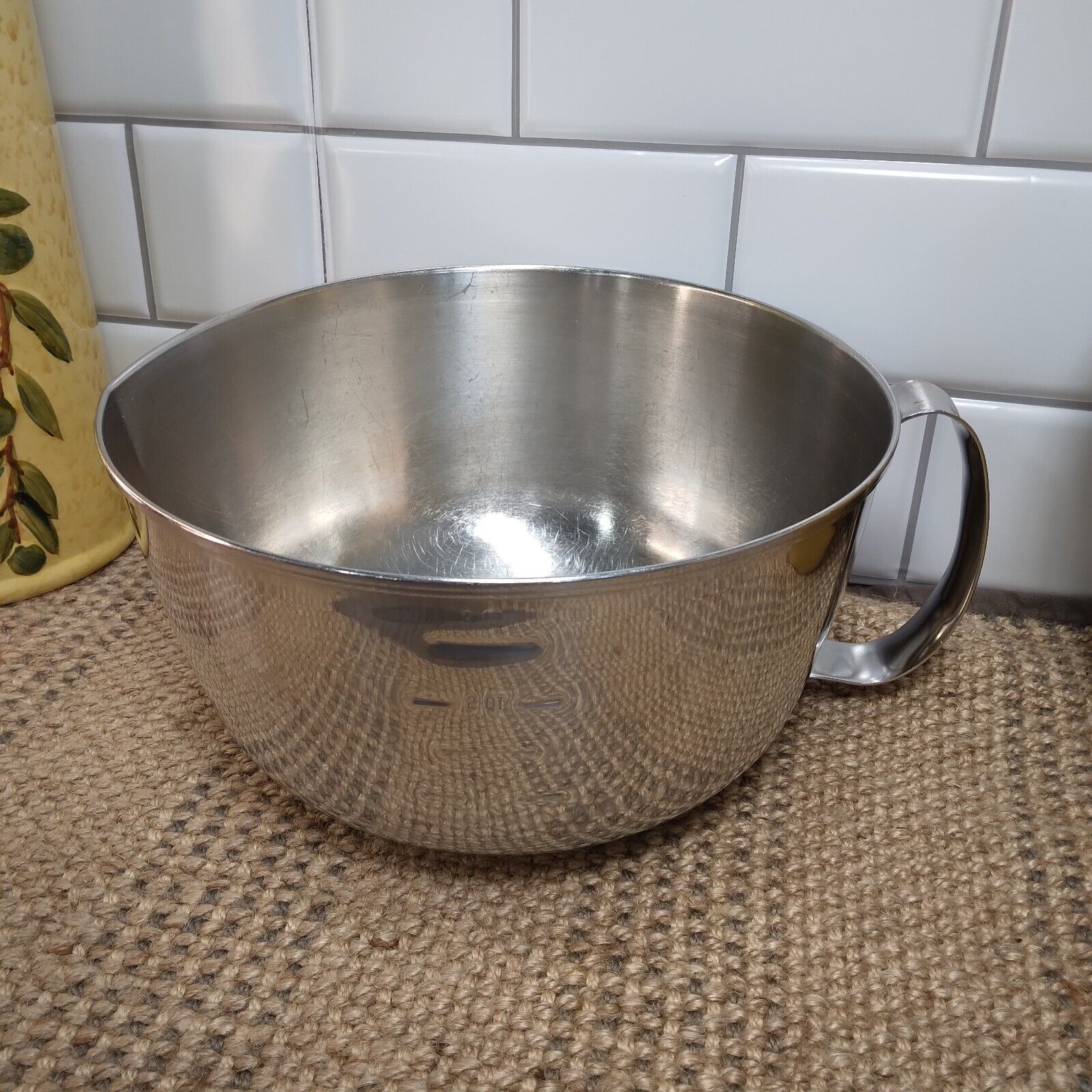 Vintage West Bend Stainless Grip N Whip Handle Mixing Bowl 3qt Nice