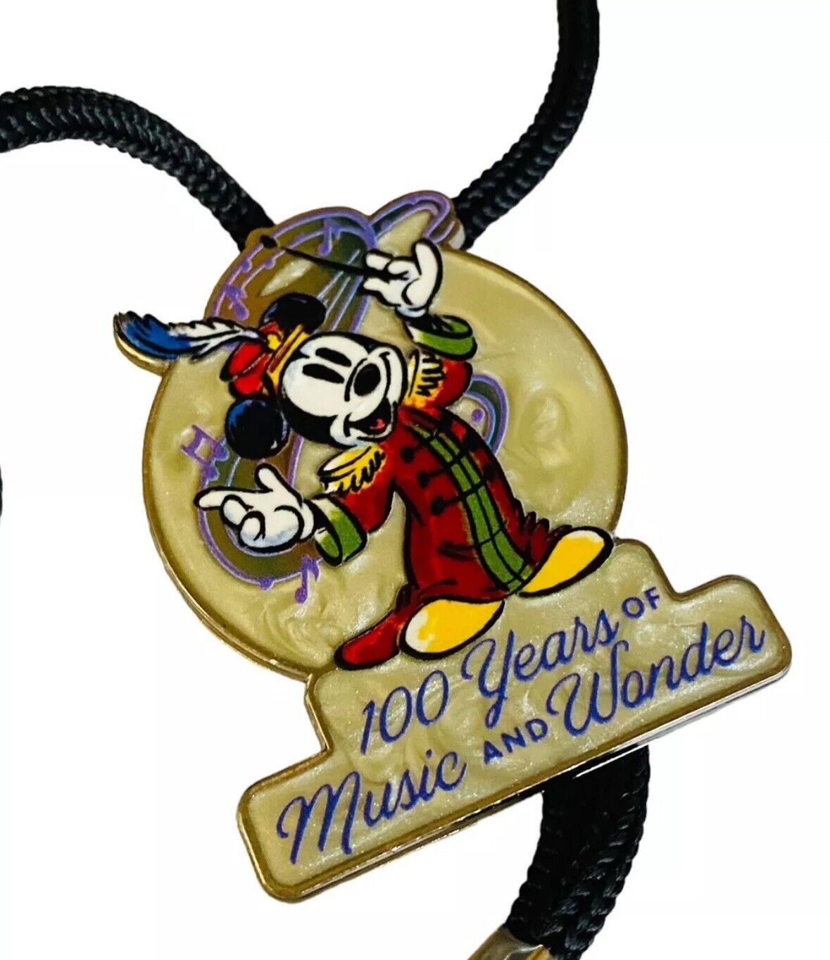 Disney Parks Cast Member Exclusive Mickey 100 Years of Music & Wonder Lanyard
