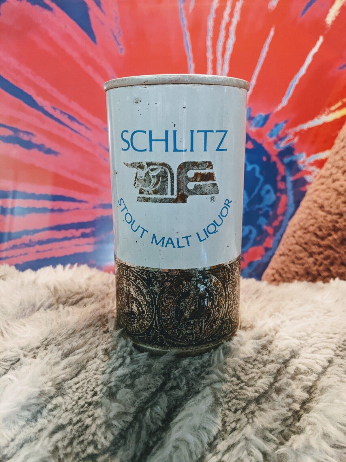 Vintage Schlitz Stout Malt Liquor Steel Beer Can