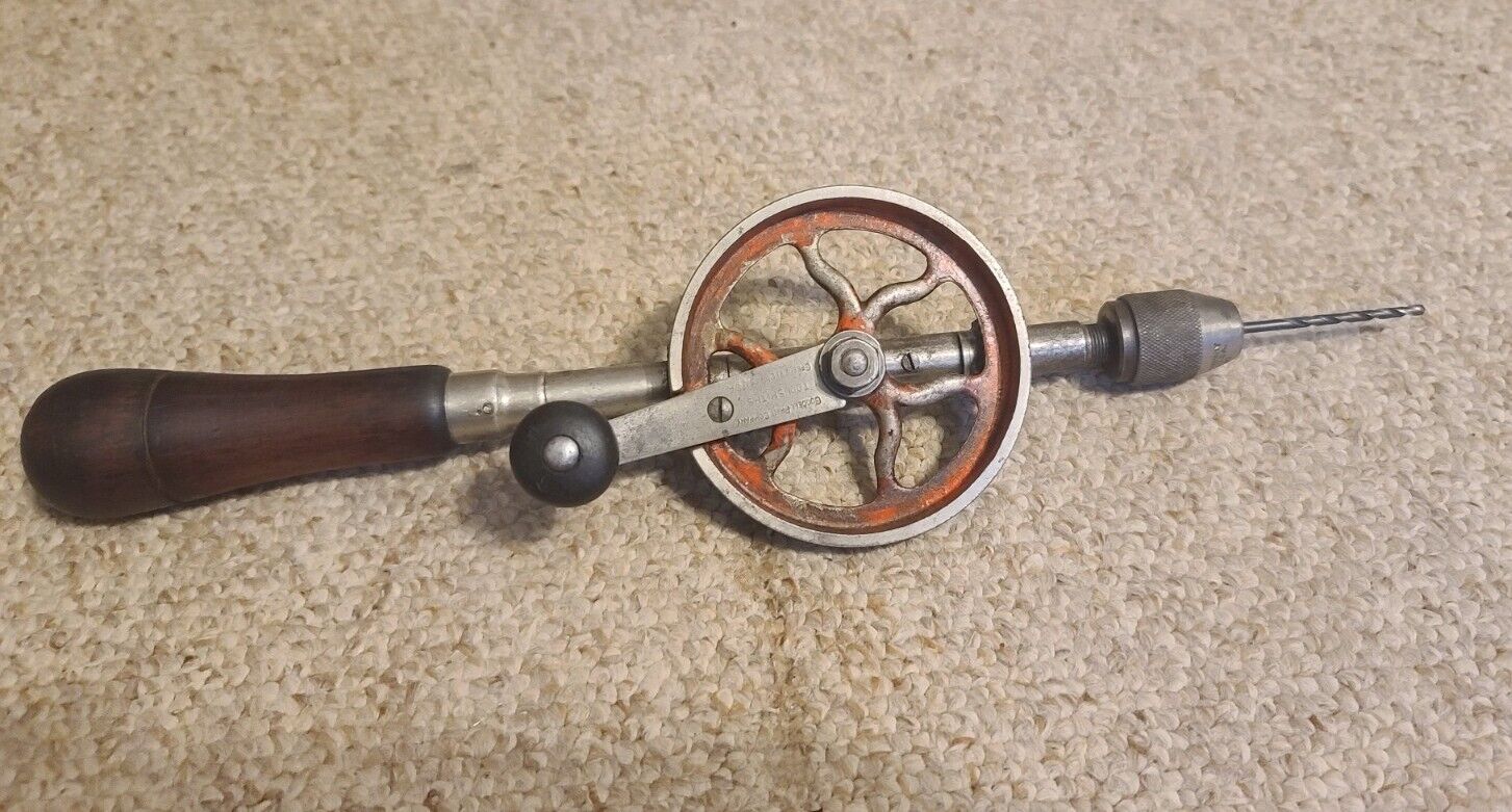 Vintage Goodell Pratt Company -  Hand Crank Drill, PAT 1896