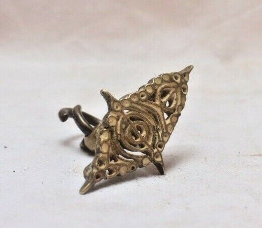Dye Seal With Beautiful Rare Net Design Brass Jewelry Dye Mold Seal Stamp BR 219