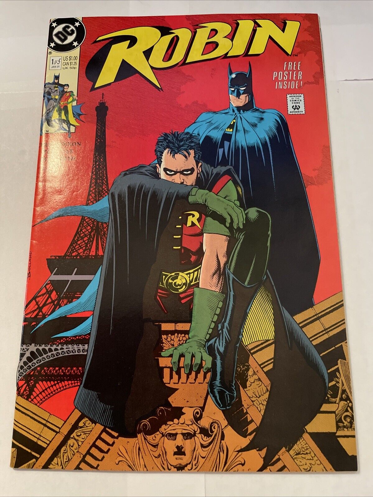 1991 #1 DC Robin 1 Of 5 With Poster VG (Combined Shipping)