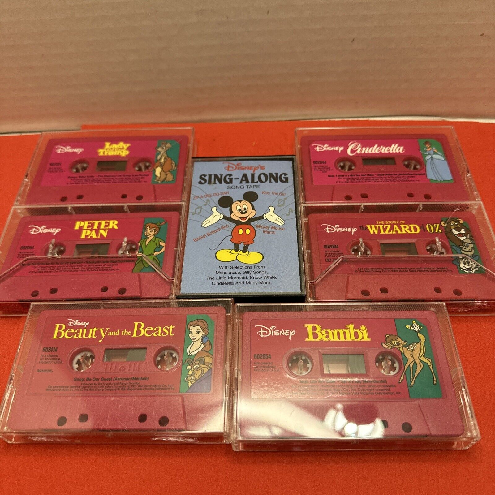 Vintage Disney Cassette Tapes. 7 Popular Titles 1970’s-1990’s
