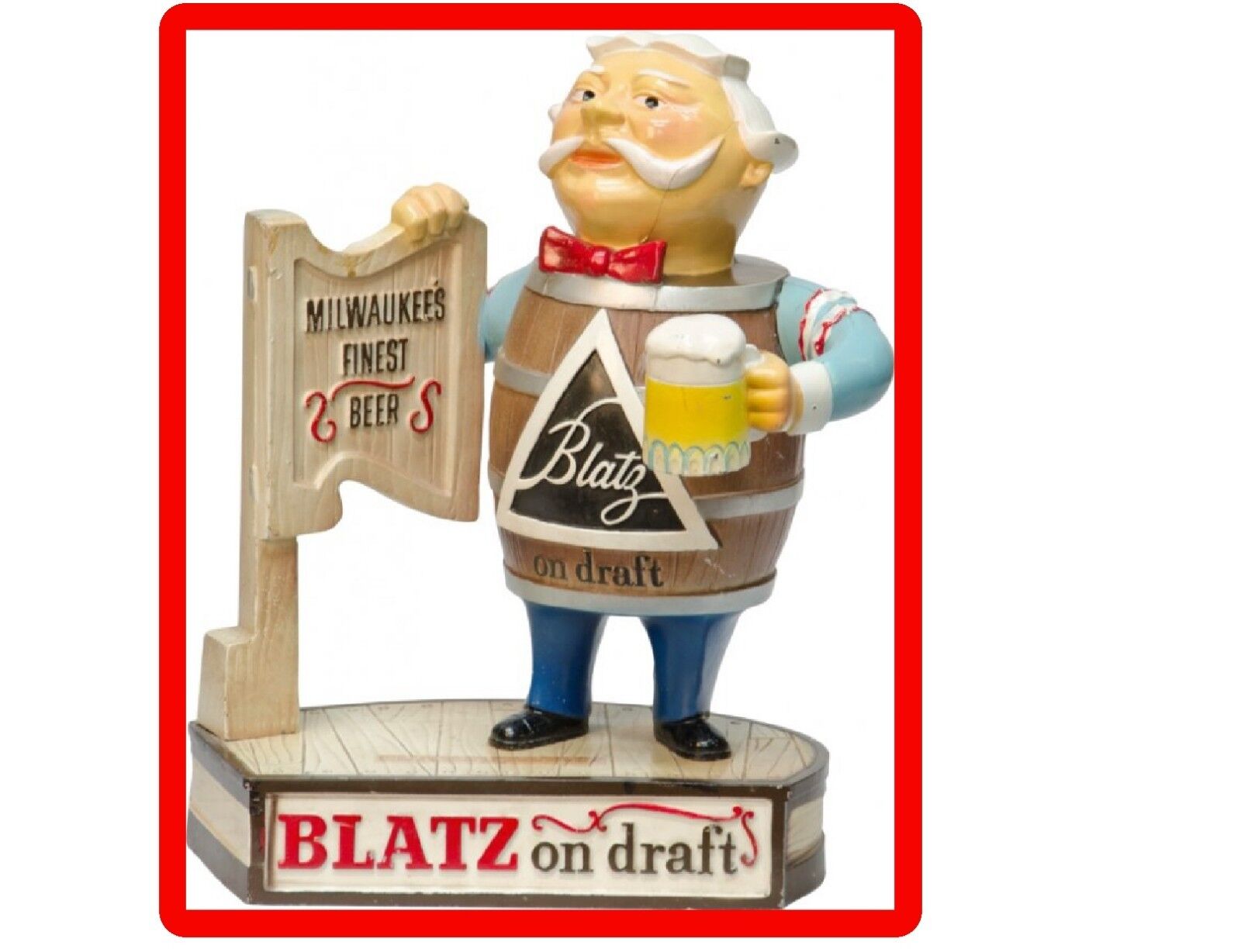 Blatz Beer Man On Draft  Advertising Figure  Refrigerator, Tool Box  Magnet