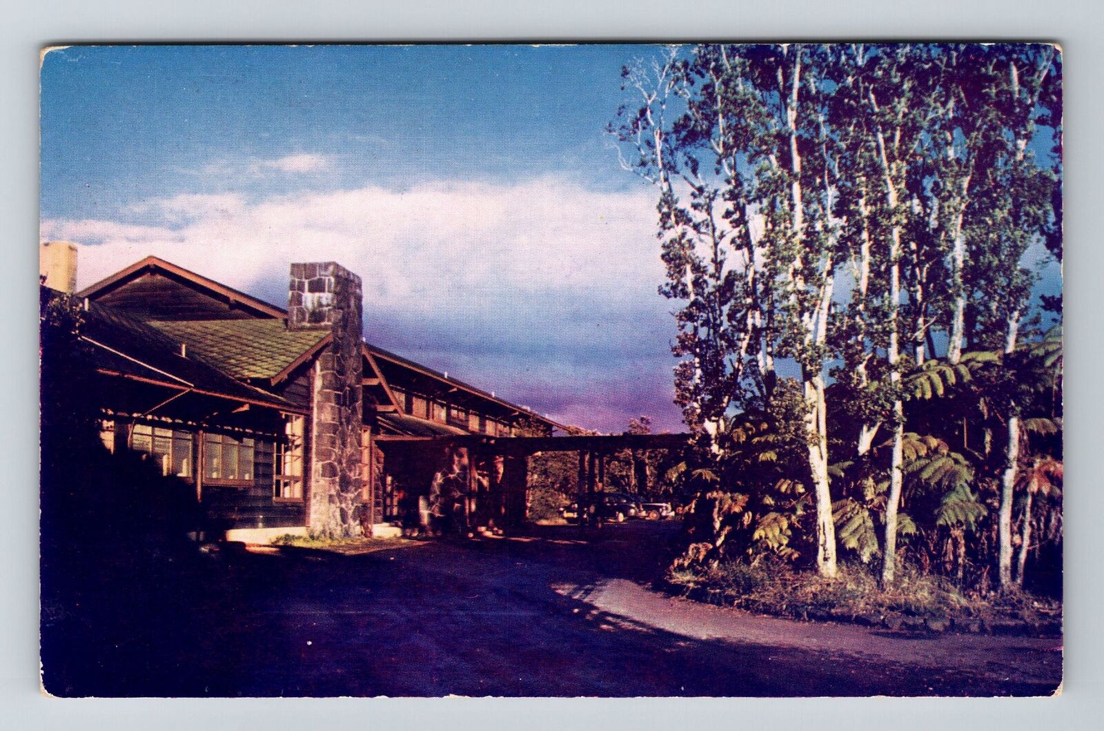 HI-Hawaii National Park Volcano House Vintage Souvenir Postcard