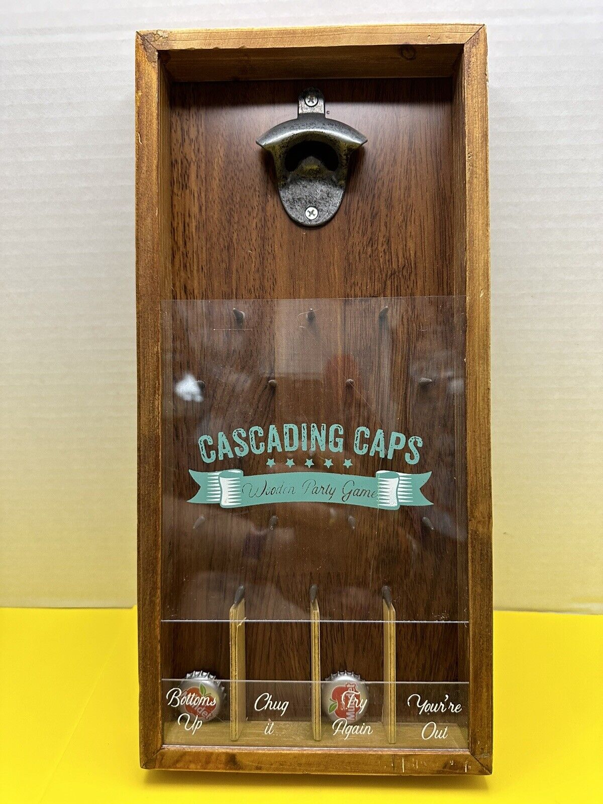 Meridian Point Cascading Caps Wooden Party Game Bottle Opener. Fun Drinking Game