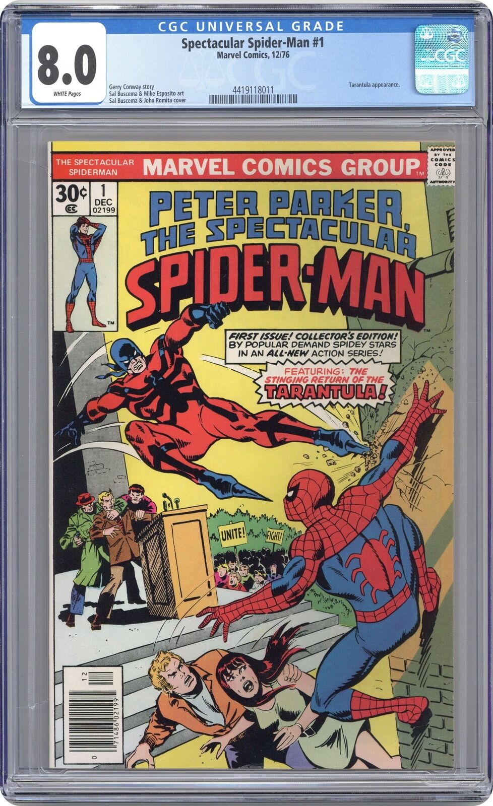 Spectacular Spider-Man Peter Parker #1 CGC 8.0 1976 4419118011
