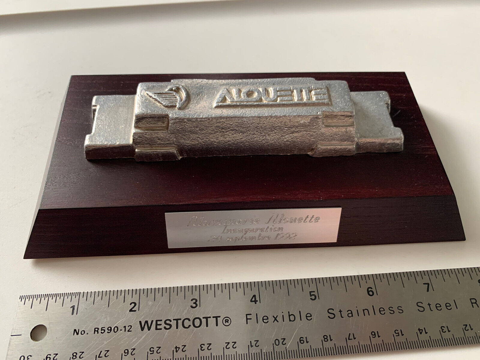 RARE 1992 Alouette Smelter Inauguration Pure Cast Aluminum Ingots Bar Bullion 