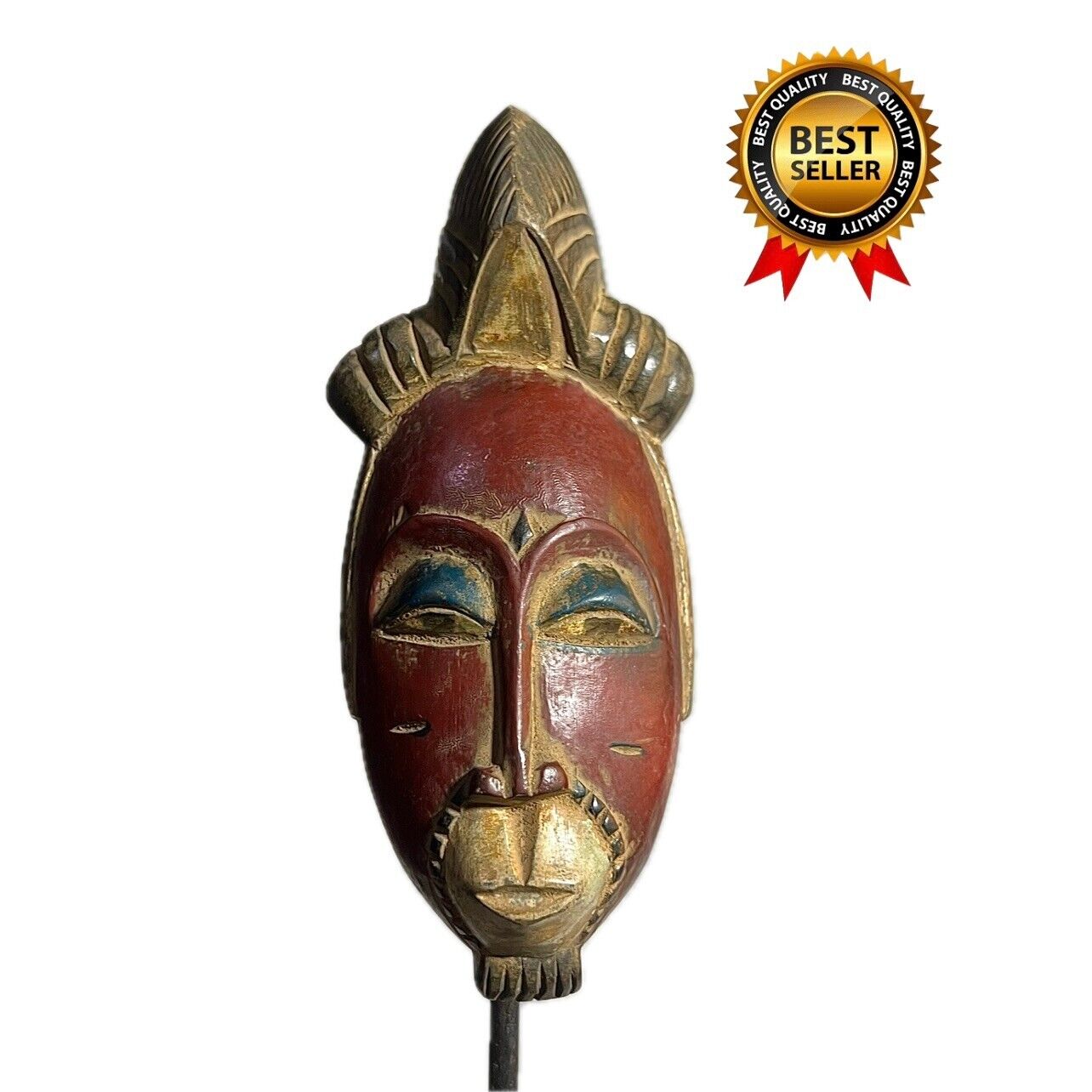 African Baule Kpwan Mask For Wall African Art Hand Carved Home Décor-873