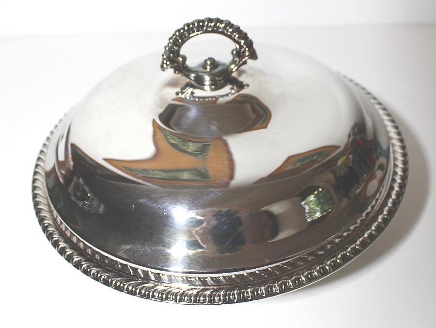 Vintage Wm Rogers Silverplate Elegant Lidded Round Serving Bowl 10\