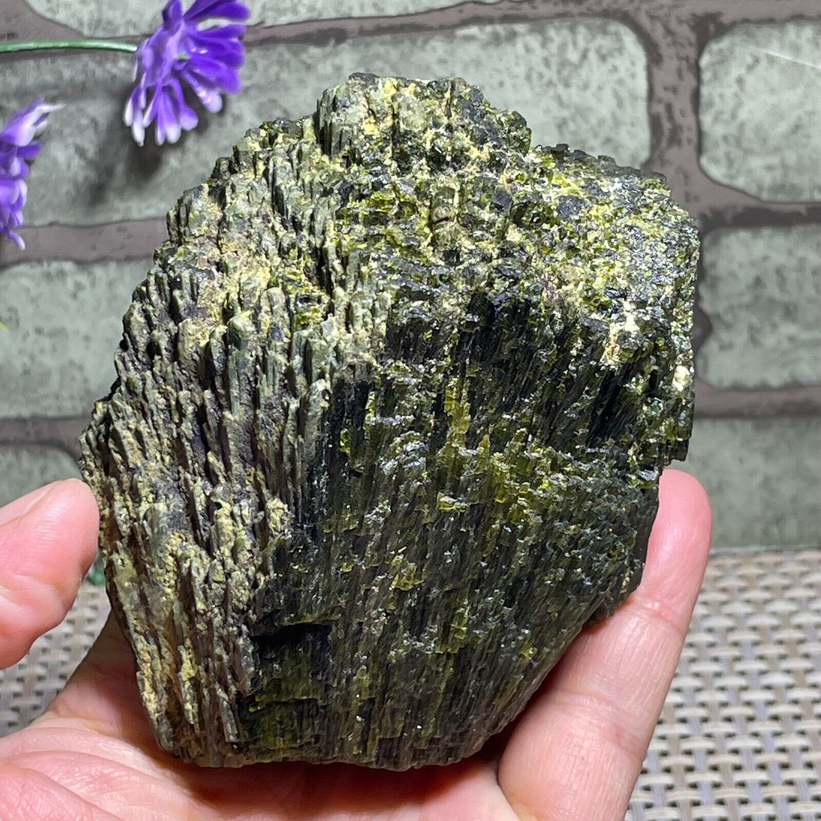 511g Natural green Tourmaline Crystal Stone Gem Original Mineral Specimen F41