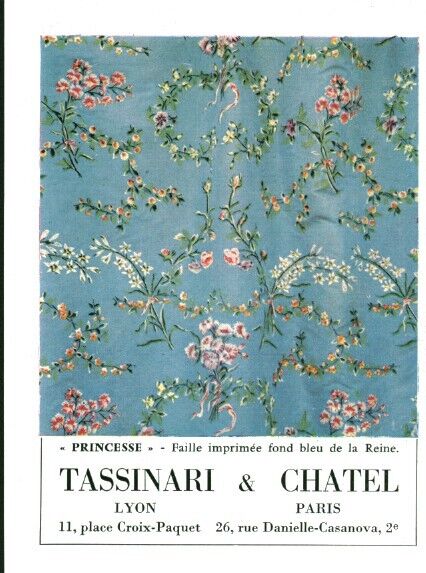 1959 Tassinari & Chatel Print Fault Antique Fabric Advertising Magazine Issue