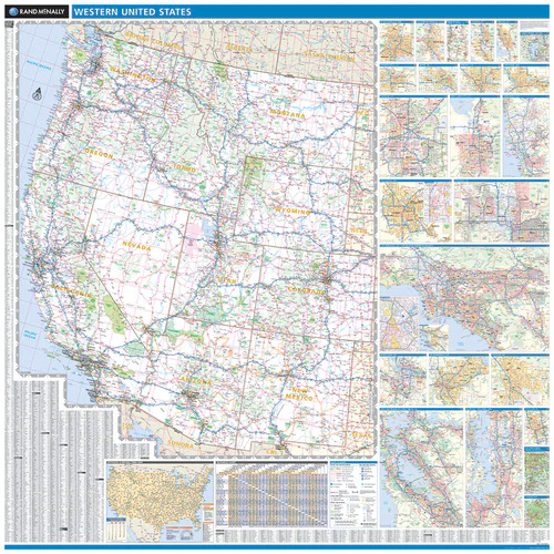 PROSERIES WALL MAP: WESTERN UNITED STATES (R)