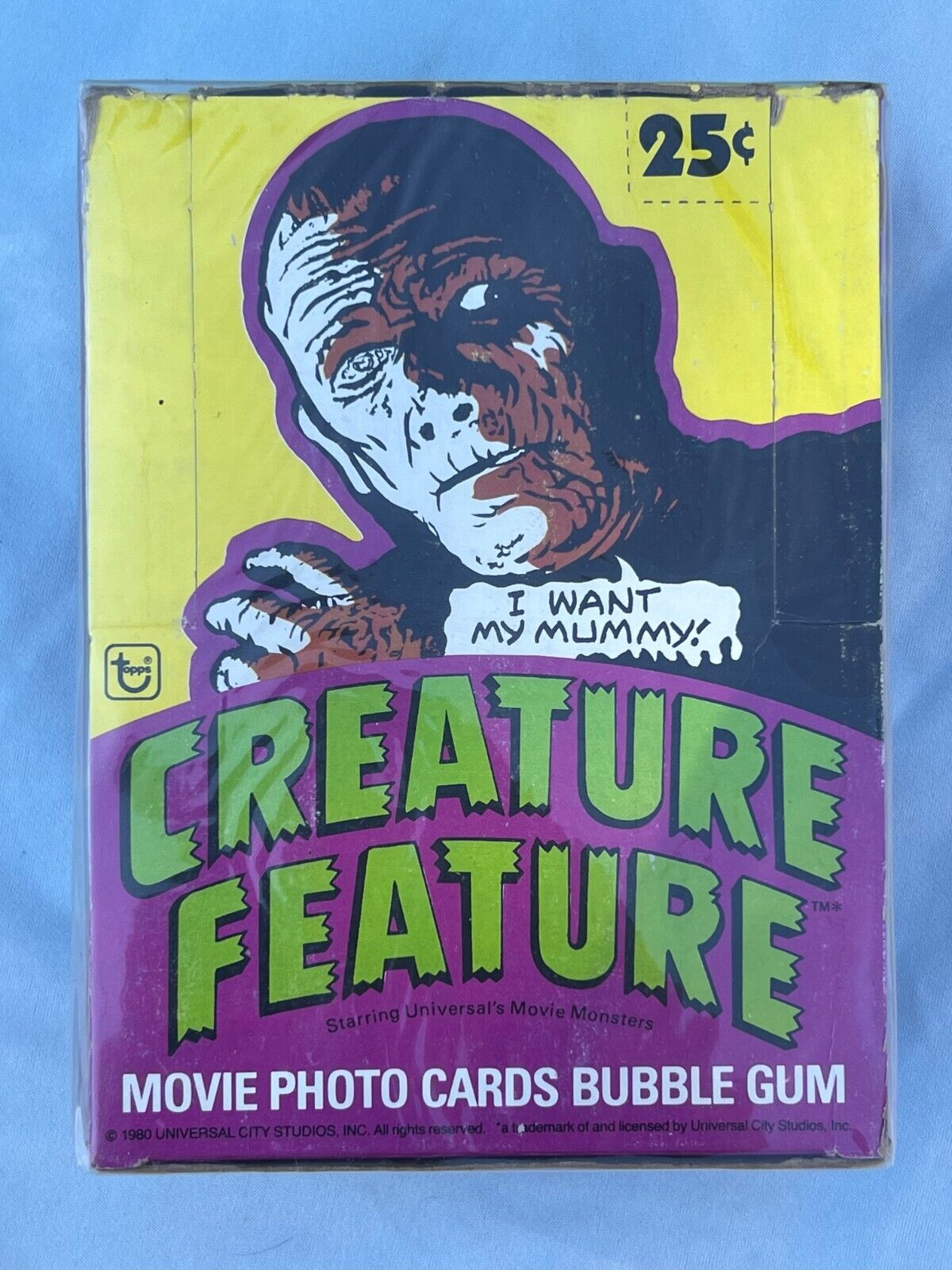 Creature Fearture 1980 Topps box of FULL 36 unopened wax pack RARE SEALED NICE