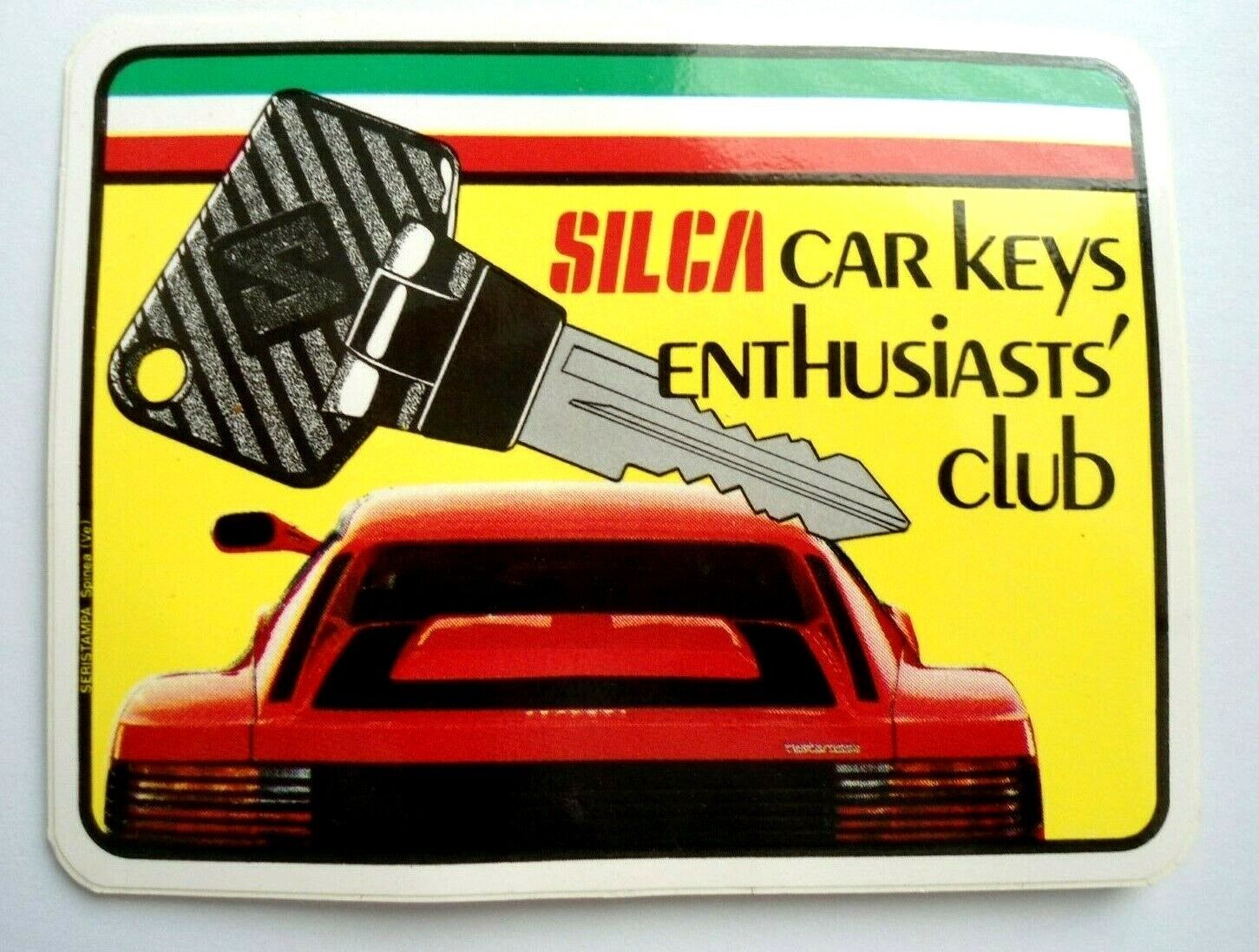 Promotional Stickers Silca Car Keys Enthusiasts Club Italy 80er Classic Car