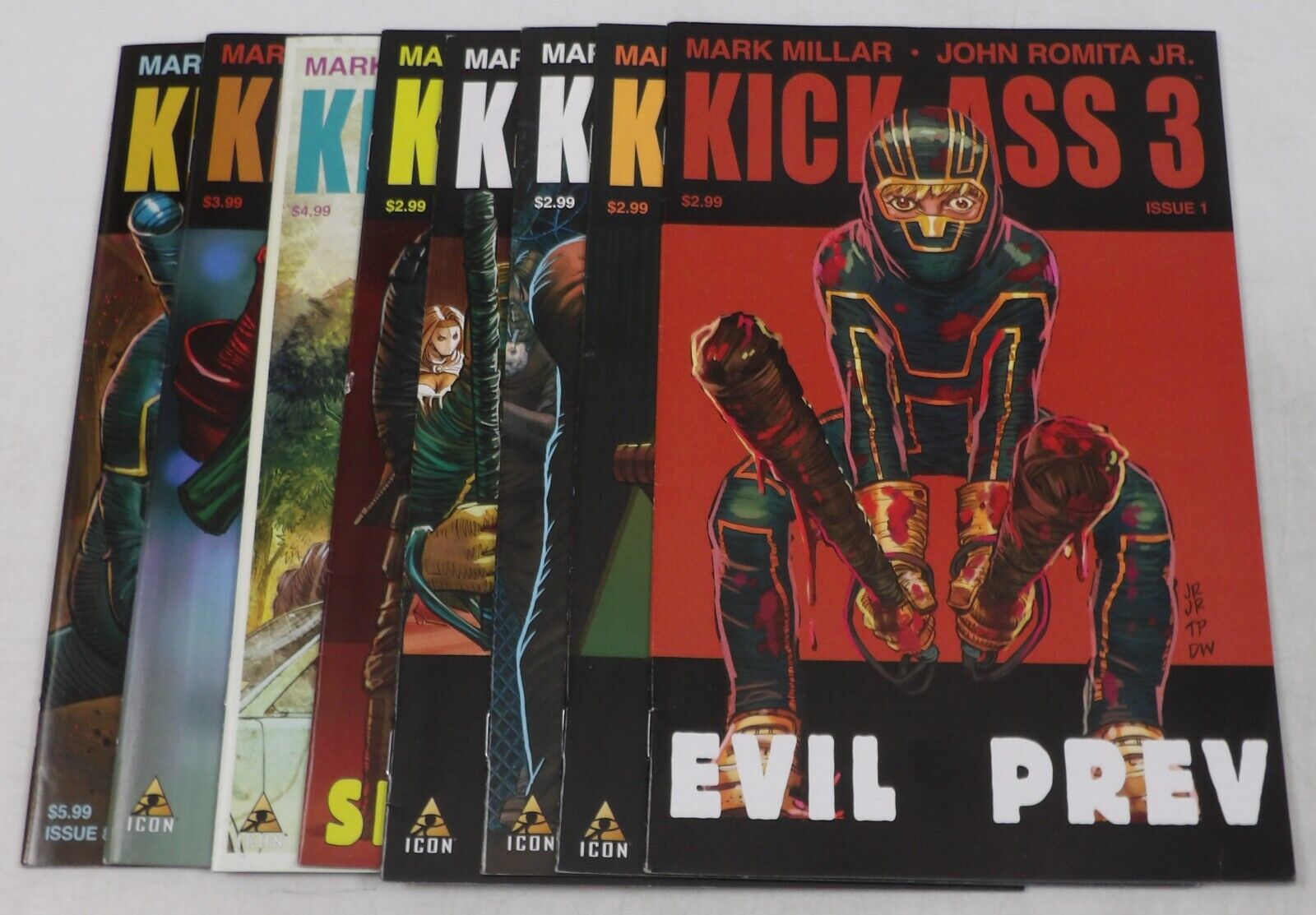 Kick-Ass 3 #1-8 VF complete series - Mark Millar - John Romita Jr - 1st print