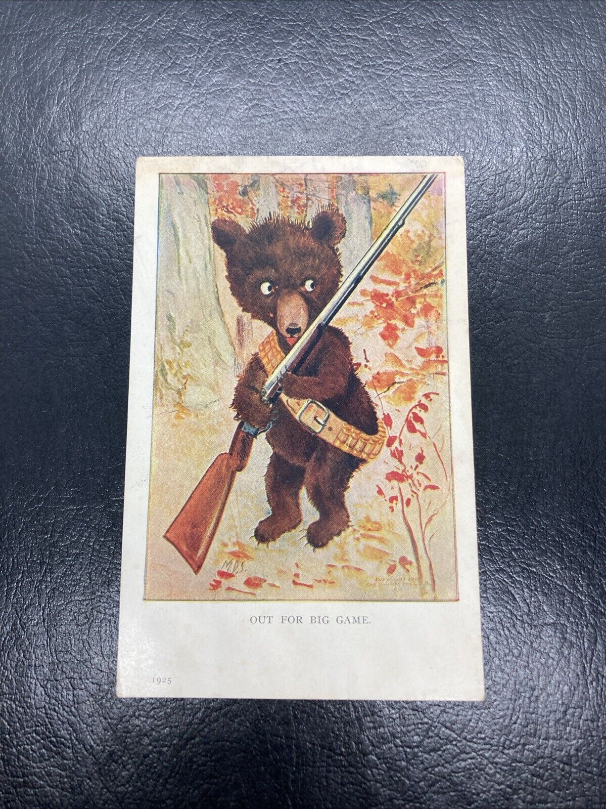 Teddy Bear postcard Artist Signed MDS Sporty Bears Series 83 Ullman #1925 1909