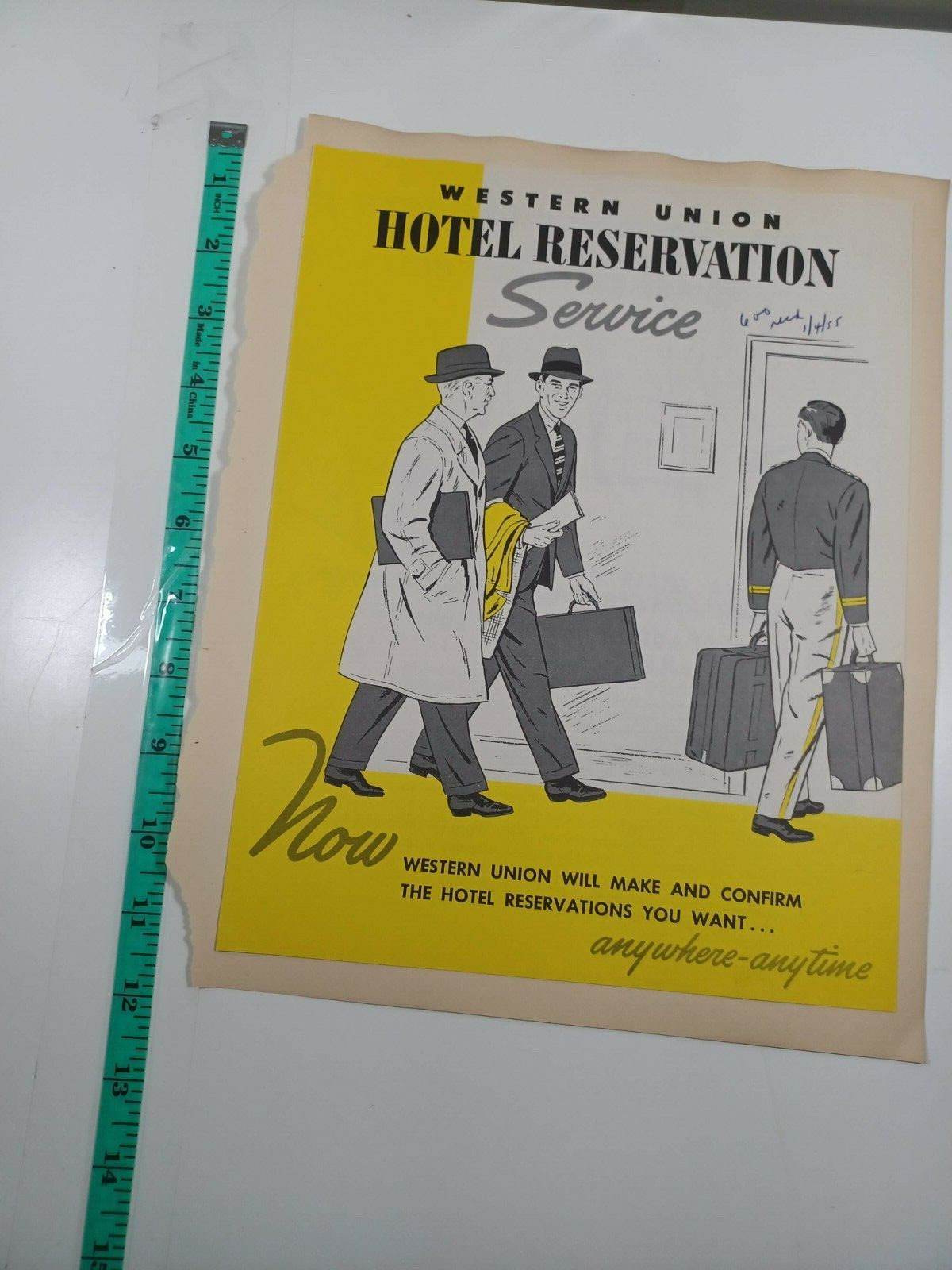 western union ads hotel reservation service 2 sides (Book 1 #9)