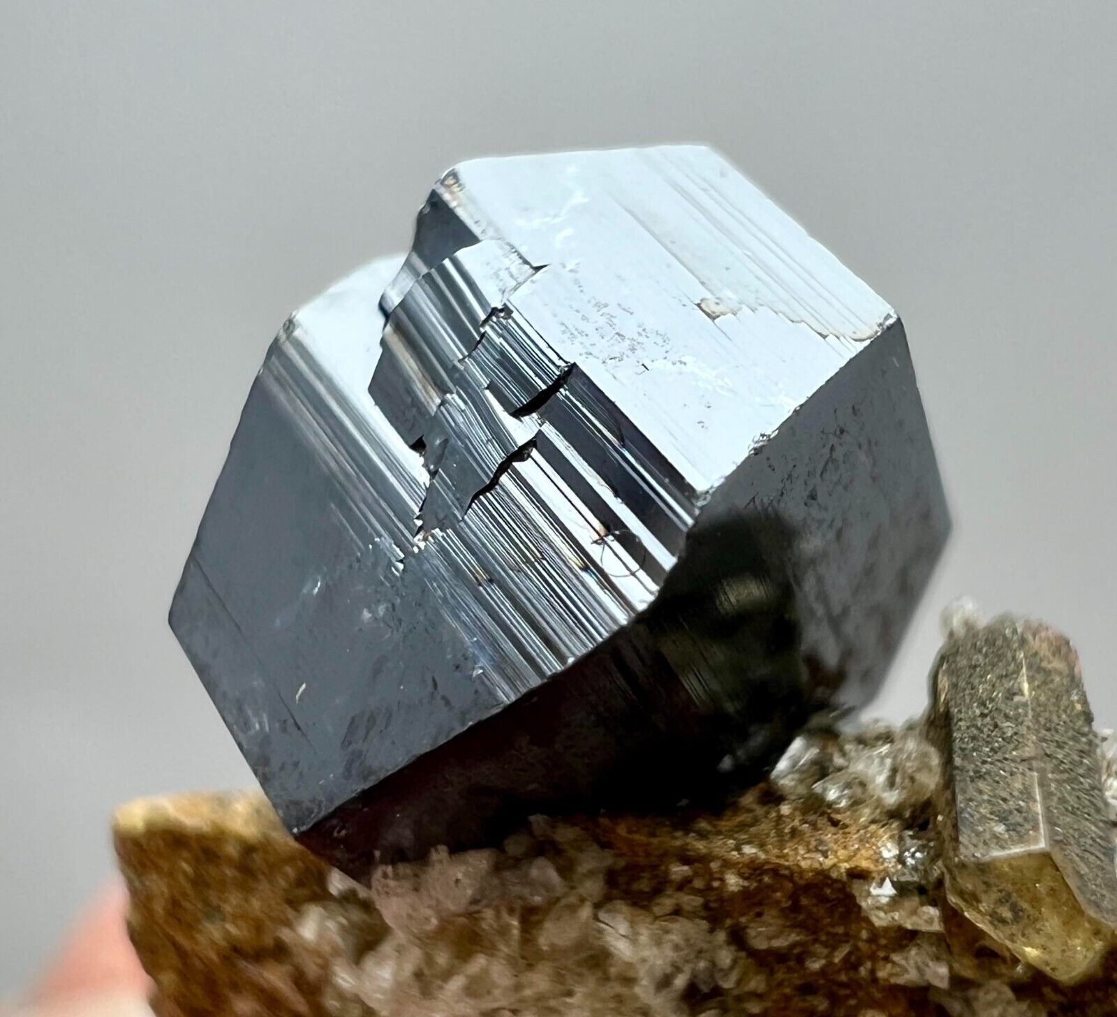 8.5 Carat Full Terminated Rare Anatase Huge Crystal On Matrix From Pakistan