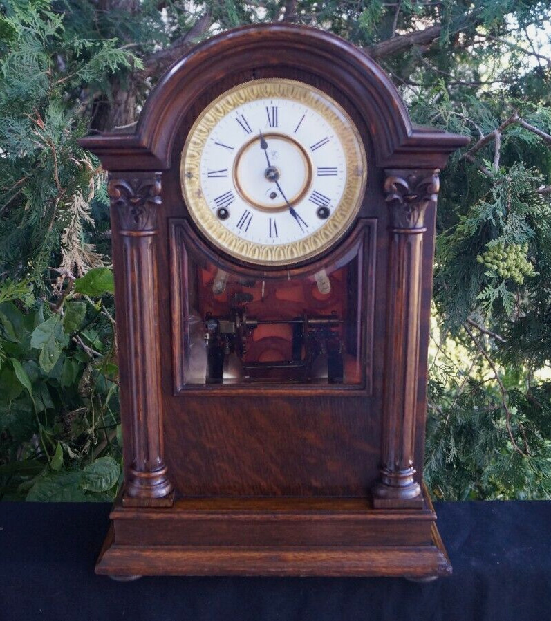 Antique 1898 KROEBER Mantle Clock Video - MUSEUM PIECE - ECLIPSE MOVEMENT - RARE