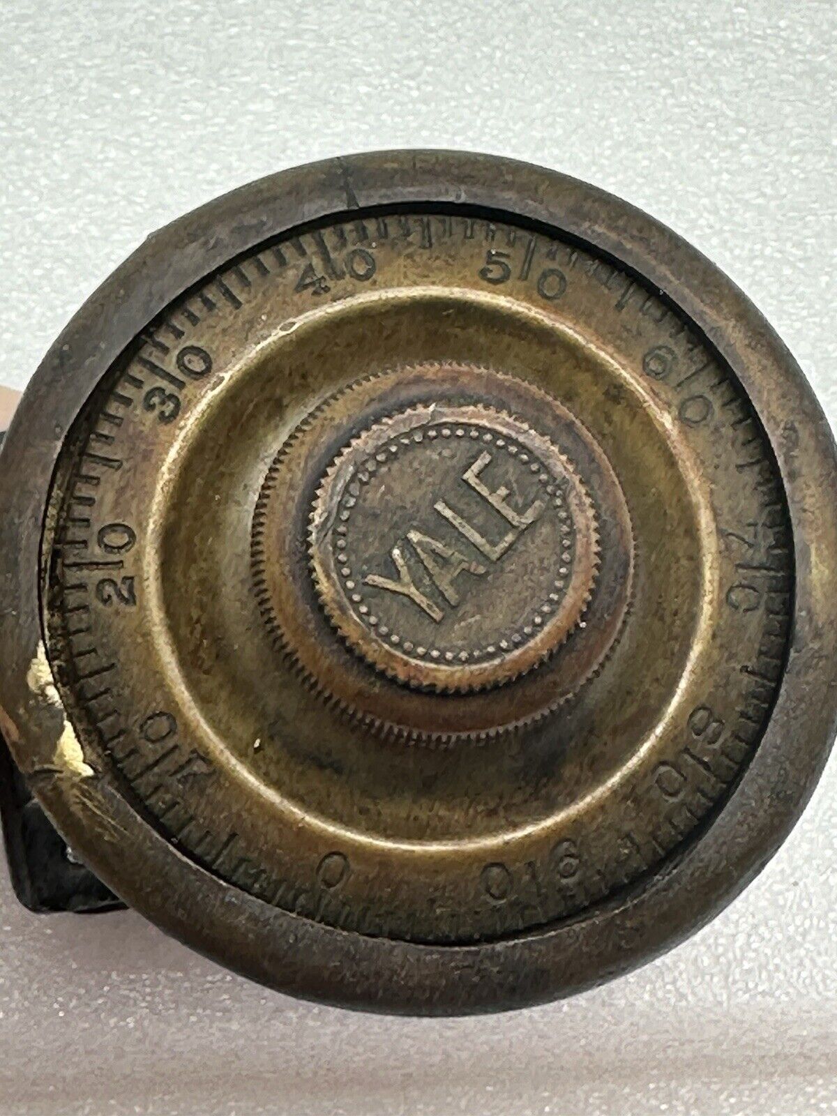 Vintage Yale Vault Brass Combination Dial Safe Lock Combo 
