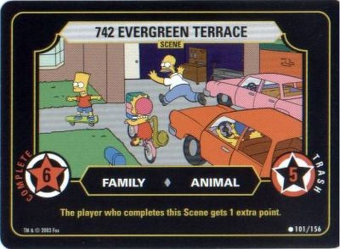 Simpsons TCG - 742 Evergreen Terrace - Scenes