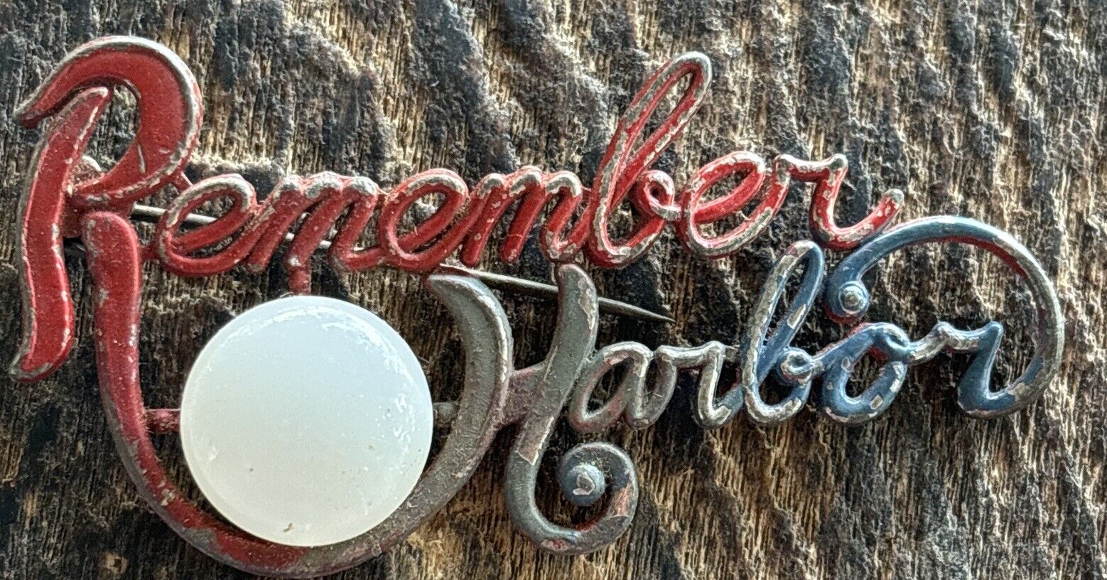 WWII Remember Pearl Harbor Sweetheart Homefront Pin Brooch Patriotic Made By IPB
