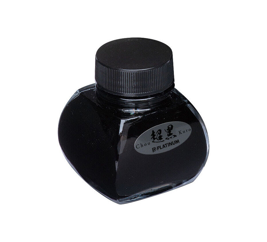 Platinum Chou Kuro Bottled Ink for Fountain Pens in Blackest Black - 60mL - NEW