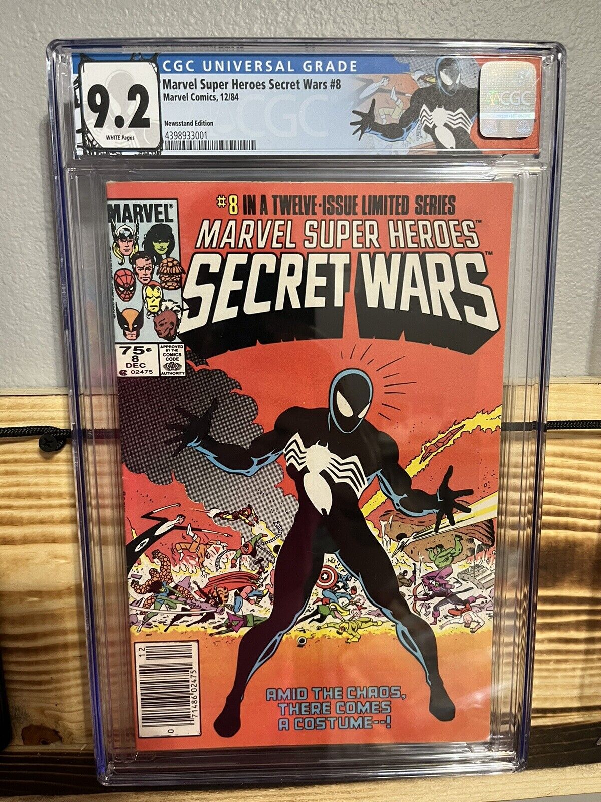 Marvel Super-Heroes Secret Wars 8 Newsstand CGC 9.2 With Custom Label