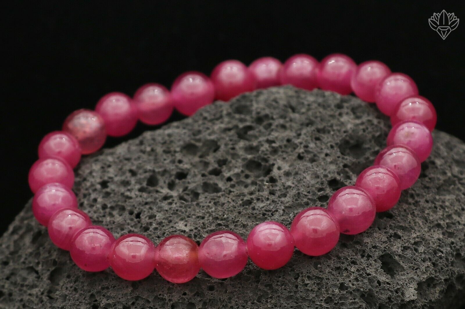 140 Ct. Pink Sapphire Round Plain Beads Natural Gemstone Bracelet Christmas Gift